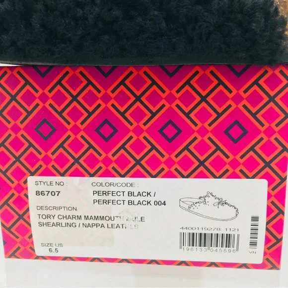 Tory Burch Charm Mammouth Mule Shearling / Nappa Leather Women’s Size 6.5 M